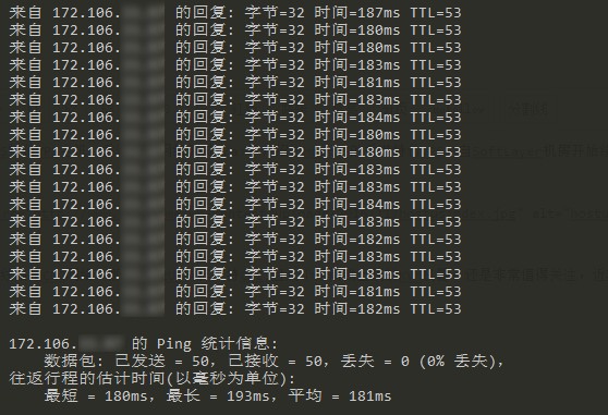 Sichuan Telecom Local Ping Test