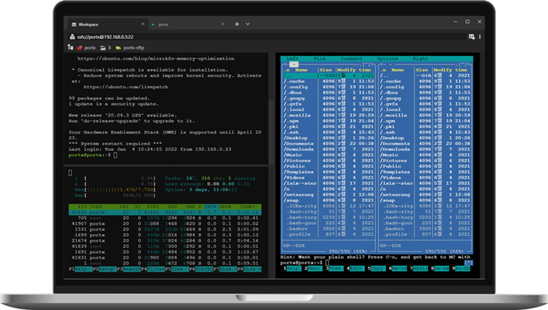 PortX Main Interface